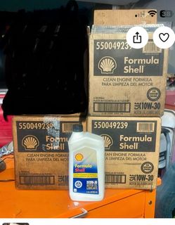 3 cases Formula Shell 10w-30 motor oil