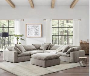 Aiden & Ivy Sereen 6-Piece Modular Sectional – Taupe