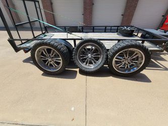 3 rims and tires