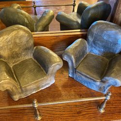 Vintage Strauch Bookends Made Of Cement