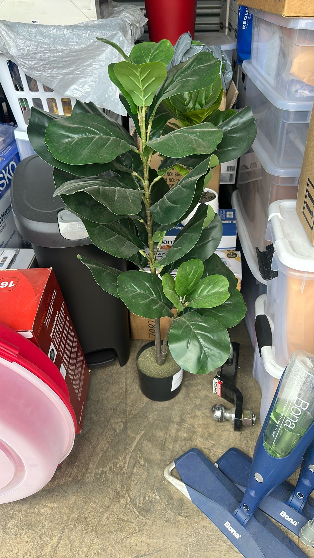 Fiddle Fig Leaf Fake Plant 2.625 Square Feet 10.00