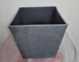 *** NEW LOW PRICE *** 14" Tall Gray Square Resin Planter @ Lasting Creations