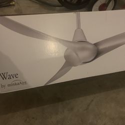 Minka-Aire F843-WH Wave 52'' 3 Blade Ceiling Fan with Remote Control, White