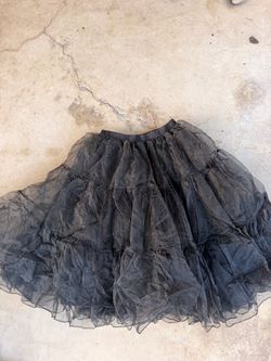 Black Tiered Tulle Petticoat Skirt