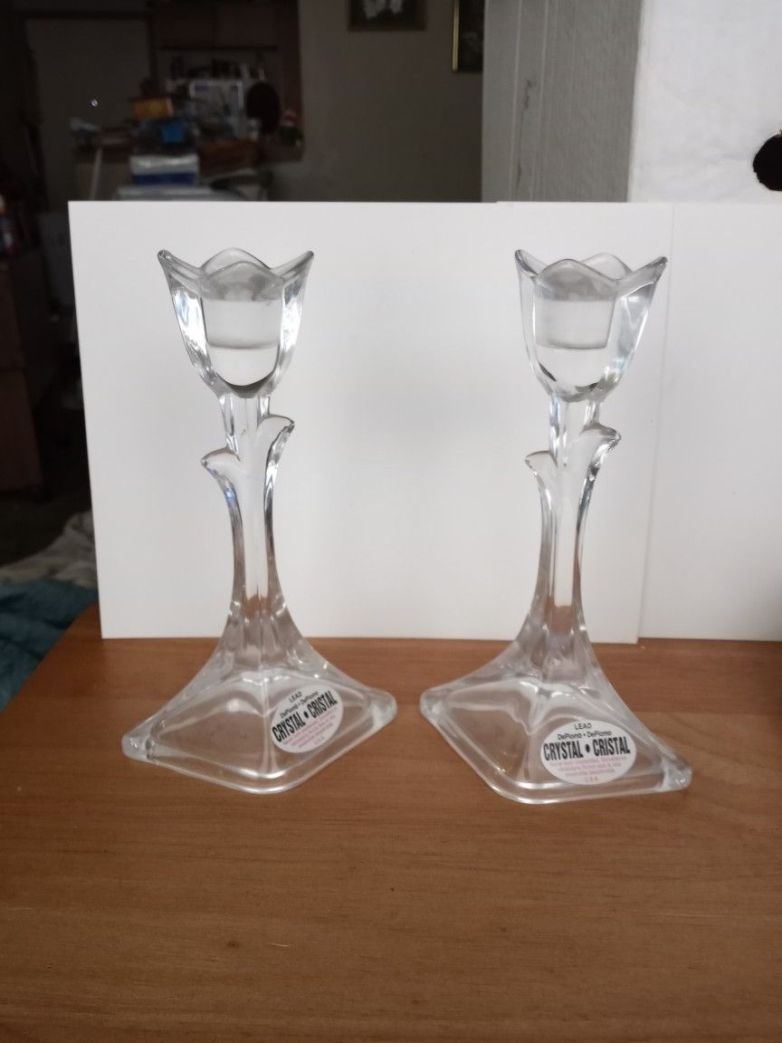 Lead Crystal Candle Sticks
