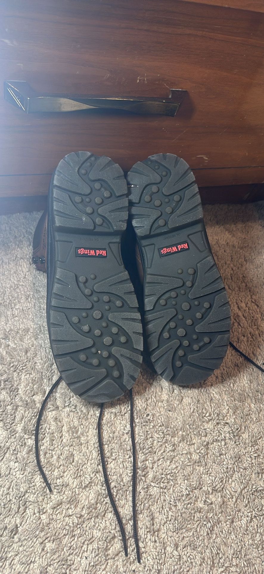 Steel toe boots.