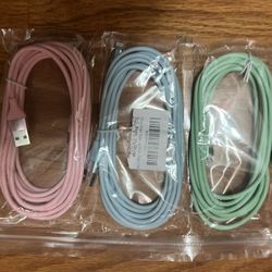 6 ft 3-pack iphone charging cables