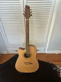 Left-Handed Kona K2LN Acoustic-Electric Guitar with Stand – $150 OBO