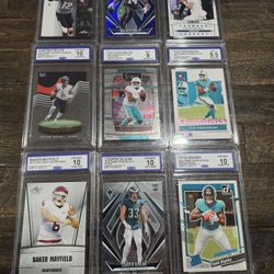 9x Football SLABS FOR $140 ALL PICTURED NINE SLABS