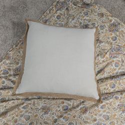 Pier 1 Imports 20 x 20 in. Down filled Cream Linen Pillow