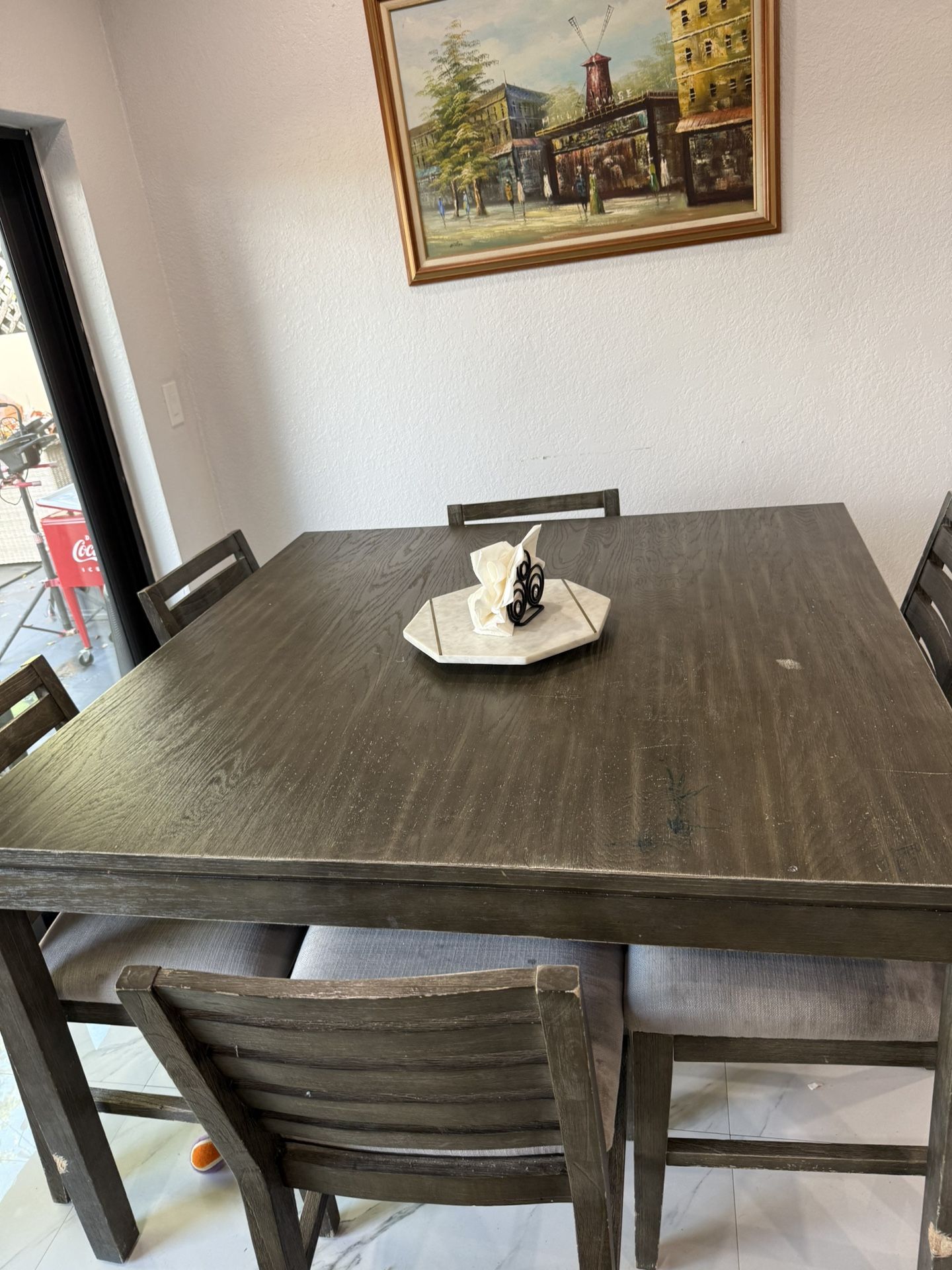 6 Seat Square Dining Table