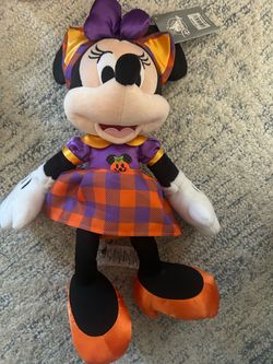 Disney Minnie Mouse Halloween Plush with Tags