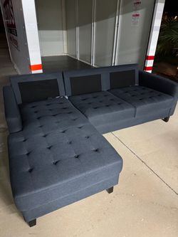 Blue sectional couch