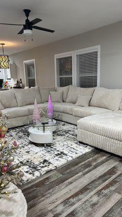 White living room couch