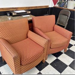 Red Chairs In Good Condition 