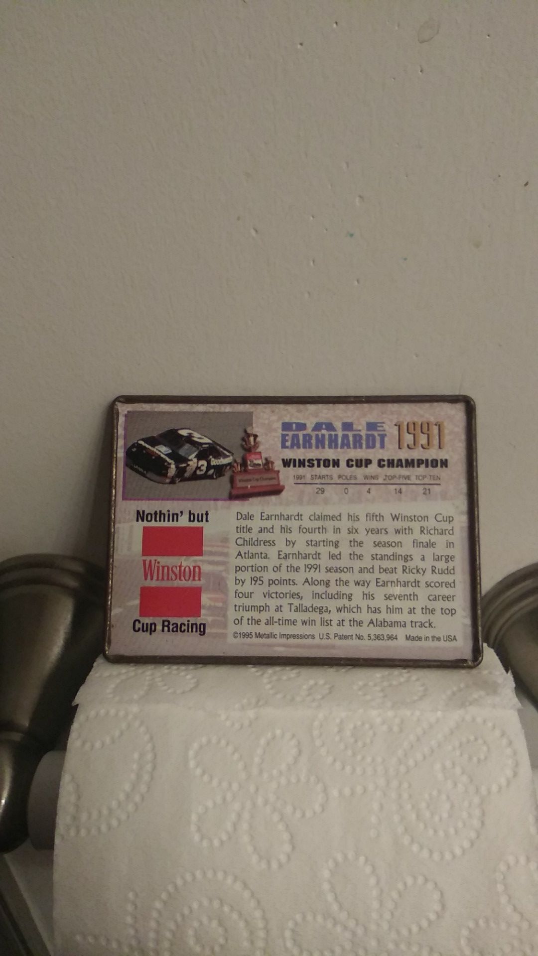 1991 Dale Earnhardt (Metal NASCAR Card)