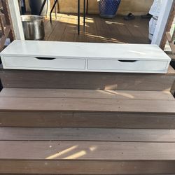 Ikea EKBY ALEX Shelf with drawers, white