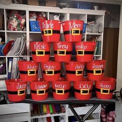 Personalized Santa Buckets 