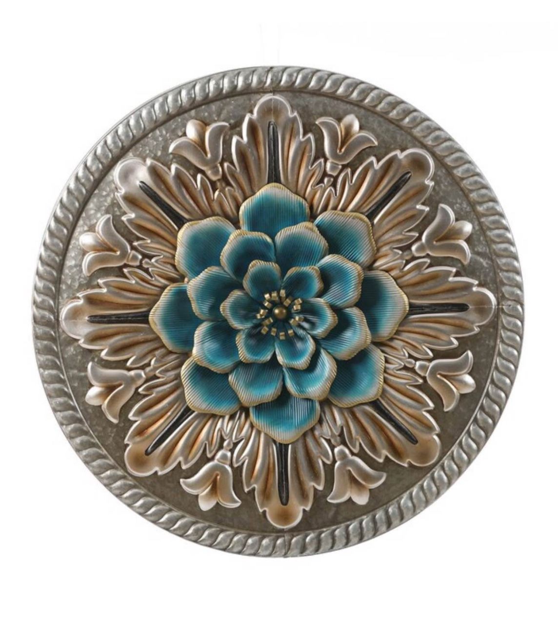 Wha1470 29.88-in W x 29.88-in H Metal Floral Wall Sculpture