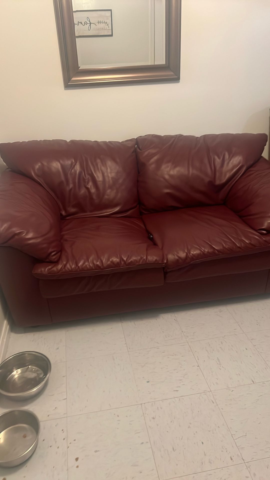 Cute Little leather sofa
