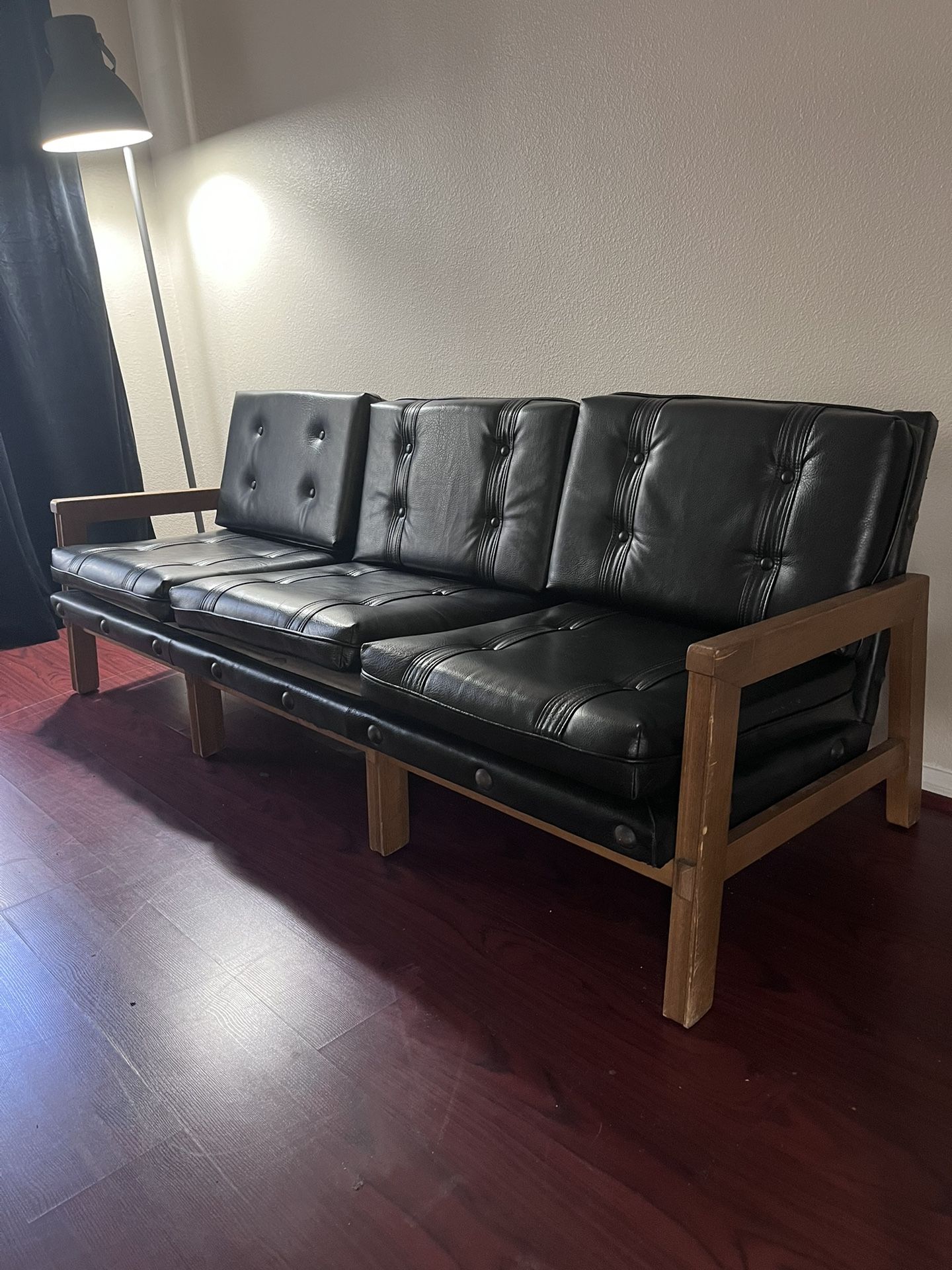 Mid Century Modern Leather Sofa