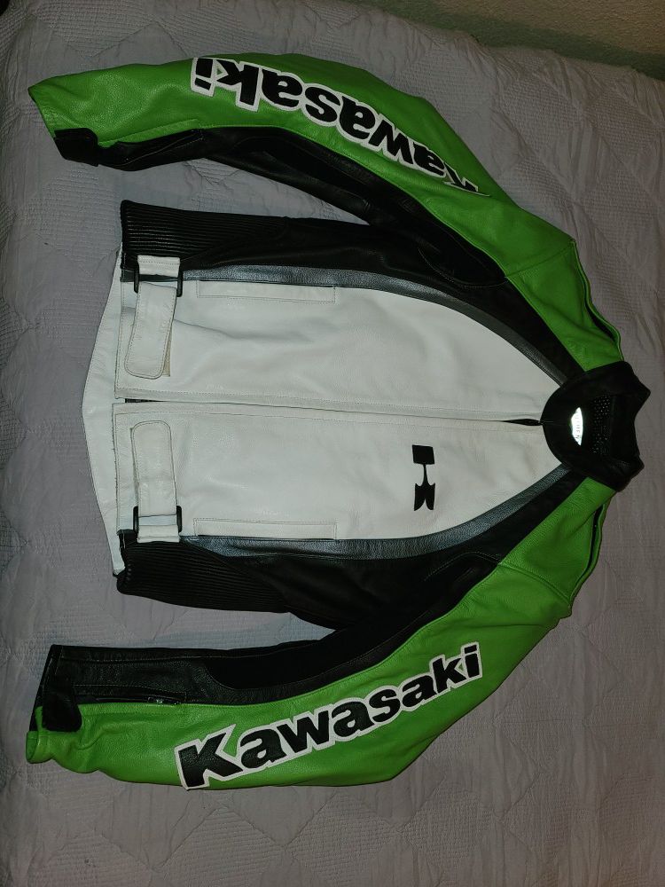 Kawasaki Motorcycle Leather Jacket