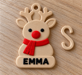Personalized Reindeer Family Ornament, 1–8 Names, Expecting Baby Option, Custom Colors