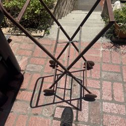 Rustic Metal Cart With Wheels