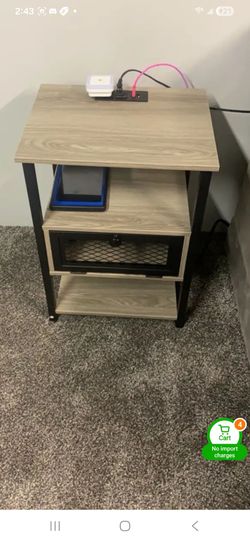 Night stands with charging station.
