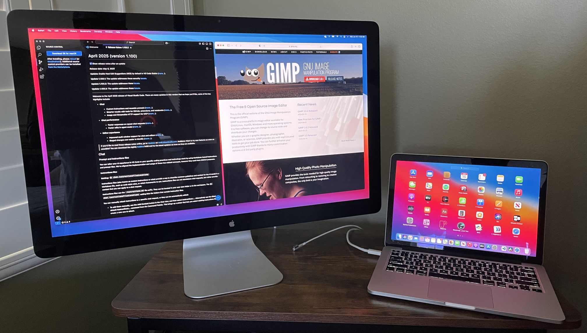 Apple MacBook Pro and Apple 27” Thunderbolt Display