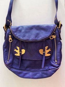 Great Price! Marc by Marc Jacobs Purple Leather Metal Natasha Bird Shoulder Bag (Pick up🛒 In Bellevue) *Check out my Other Posts 🎁