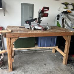 Work Bench with 10” Miter Saw 