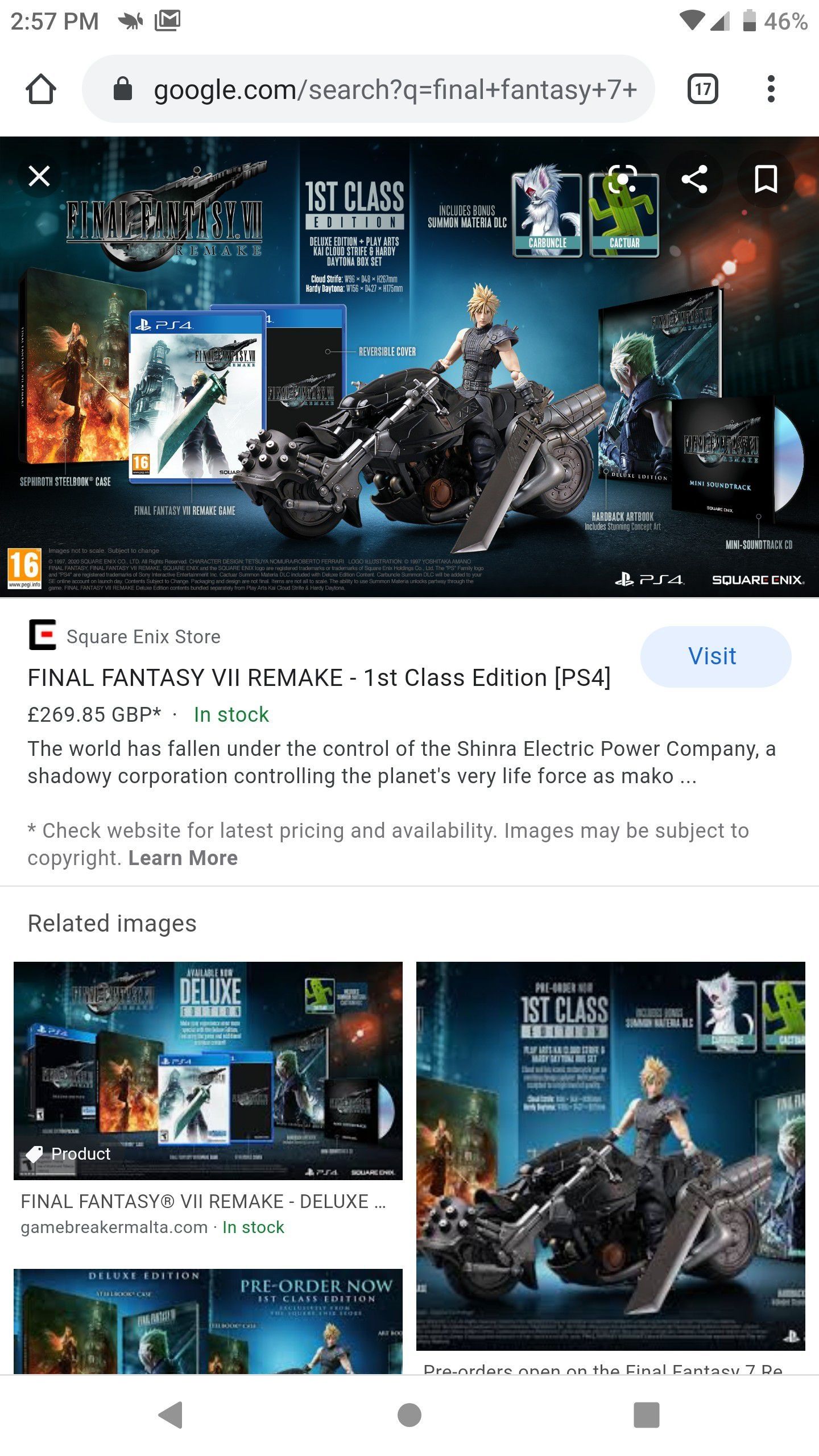 Final fantasy remake collector