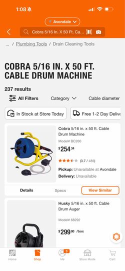 Cable Drum Machine 5/16 X 50