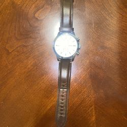 Fossil Townsman FS4865 Chronograph Watch Dial Leather Quartz New Battery -  Read