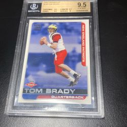 2000 Paramount Tom Brady Rookie Bgs 9.5 Gem Mint
