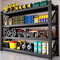 Heavy Duty Shelving Unit 71''W, Garage Shelving Rack 4 Tier Adjustable, 5000 lbs Capacity Steel Storage Rack, Shelves for Garage, Basement, Warehouse7