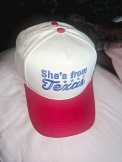 She's From Texas Embroidered Baseball Cap