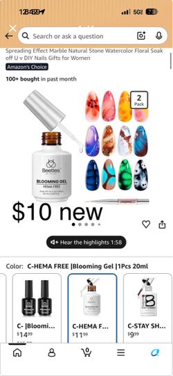 Blooming gel with liner brush for nail Art