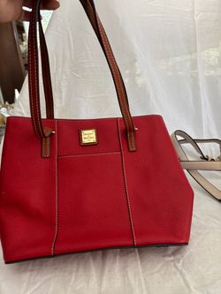 Dooney and Burke red leather tote purse new