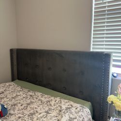Queen Headboard+Box Spring + Bed frame 