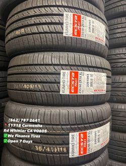 235/40R18 Kumho Ecsta Set of Tires Installed and Balanced Set de Llantas Nuevas Instaladas y Balanceadas