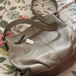 Coach Pewter Pebble Leather Bag