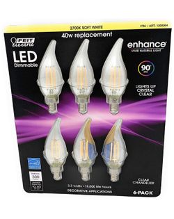 Feit Electric Candelabra Base Soft White 2700k 3.3 Watts