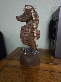 Hand Carved wooden Seahorse