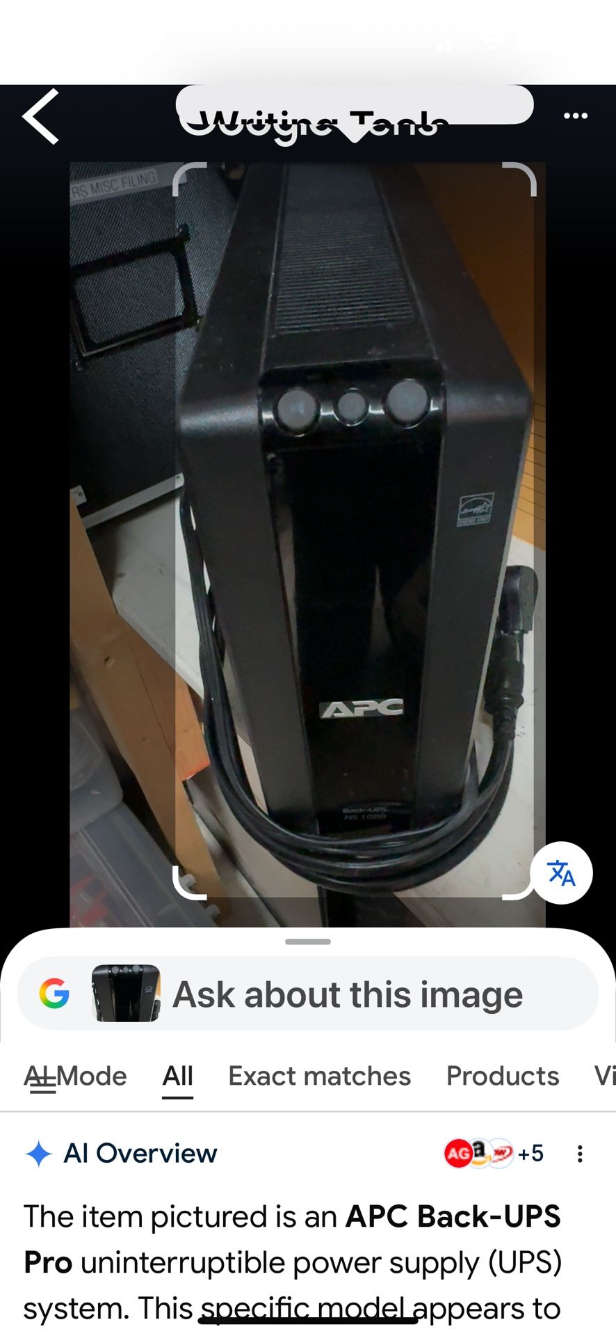 APC Back Ups Power Protection