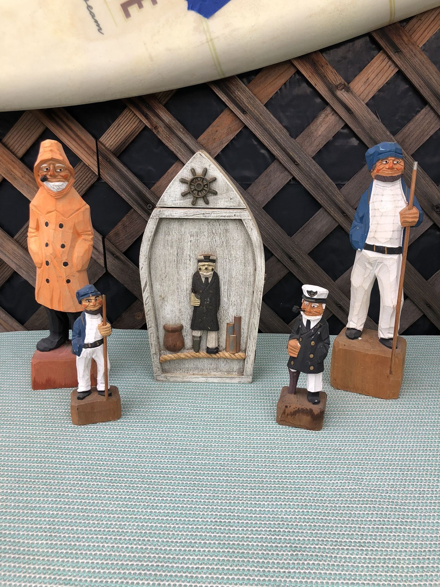 Nautical Key Holder $ 4 Carved Wooden Figures