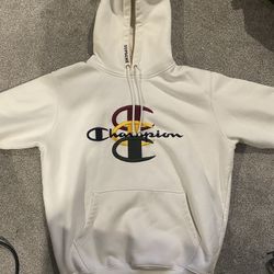 Supreme Champion Stacked C Hooded Sweatshirt White