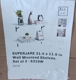 Wall Mounted Shelves 2 Set