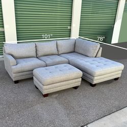 Beautiful Beige Sofa Sectional Couch + Free Delivery